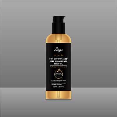 Óleo da árvore do chá para o óleo de cabelo preto danificado seco 200ml da semente do cabelo do crescimento do cabelo 7,03 Fl. Onça